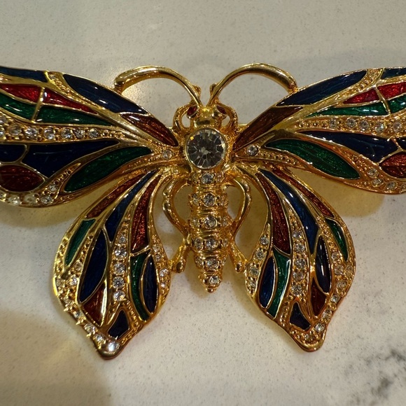Camrose & Kross Vintage 90โs Jackie Kennedy Butterfly Brooch - Picture 10 of 10
